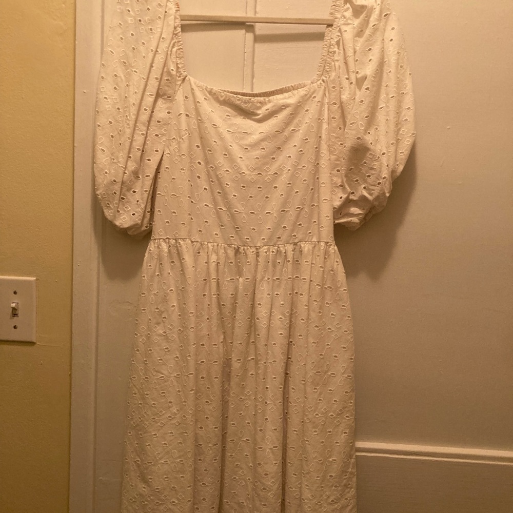 White cutout dress